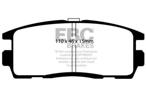 EBC 10+ Chevrolet Equinox 2.4 Greenstuff Rear Brake Pads thumbnail 3