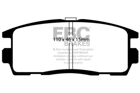 EBC 10+ Chevrolet Equinox 2.4 Greenstuff Rear Brake Pads thumbnail 6