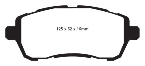 EBC 10+ Ford Fiesta 1.6L (Excl ST) Yellowstuff Front Brake Pads thumbnail 1