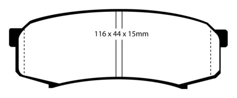 EBC 10+ Lexus GX460 4.6 Greenstuff Rear Brake Pads thumbnail 1