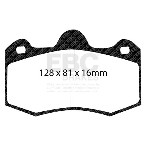 EBC 10+ Lotus Evora 3.5 Redstuff Front Brake Pads thumbnail 3