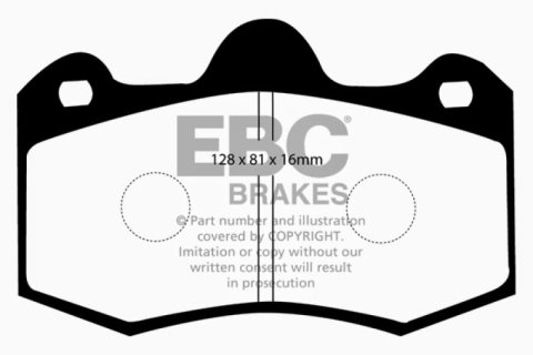 EBC 10+ Lotus Evora 3.5 Redstuff Front Brake Pads thumbnail 4