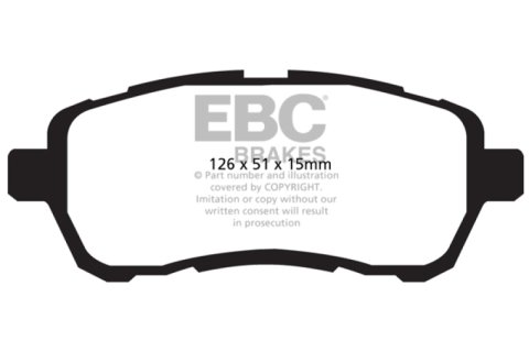 EBC 10+ Mazda 2 1.5 Greenstuff Front Brake Pads thumbnail 3