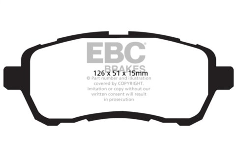 EBC 10+ Mazda 2 1.5 Greenstuff Front Brake Pads thumbnail 4