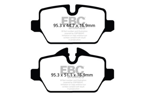 EBC 10+ Mini Countryman 1.6 Cooper Greenstuff Rear Brake Pads thumbnail 4