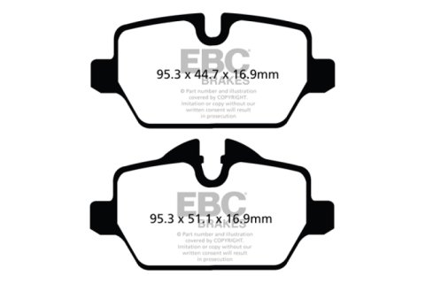 EBC 10+ Mini Countryman 1.6 Cooper Greenstuff Rear Brake Pads thumbnail 5
