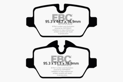 EBC 10+ Mini Countryman 1.6 Cooper Greenstuff Rear Brake Pads thumbnail 6