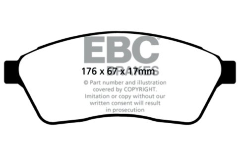 EBC 10-11 Cadillac SRX 2.8 Turbo Ultimax2 Front Brake Pads thumbnail 2