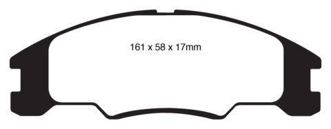 EBC 10-11 Ford Focus 1.6 Greenstuff Front Brake Pads thumbnail 1