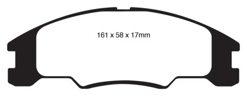 EBC 10-11 Ford Focus 1.6 Greenstuff Front Brake Pads thumbnail 2