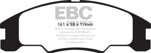 EBC 10-11 Ford Focus 1.6 Greenstuff Front Brake Pads thumbnail 4