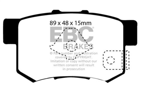 EBC 10-12 Acura RDX 2.3 Turbo Greenstuff Rear Brake Pads thumbnail 4