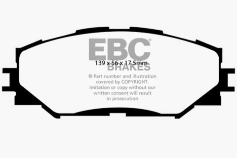 EBC 10-12 Lexus HS250h 2.4 Hybrid Ultimax2 Front Brake Pads thumbnail 4