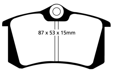 EBC 10-13 Audi A3 2.0 TD Yellowstuff Rear Brake Pads thumbnail 1