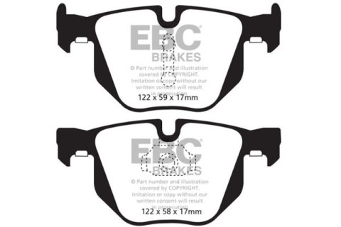 EBC 10-14 BMW X5 3.0 Turbo (35) Redstuff Rear Brake Pads thumbnail 5