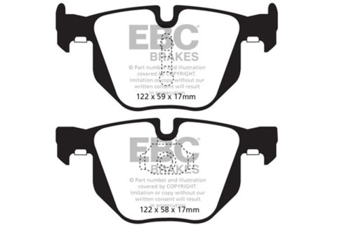 EBC 10-14 BMW X5 3.0 Turbo (35) Redstuff Rear Brake Pads thumbnail 7