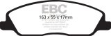 EBC 10-14 Ford Mustang 3.7 Redstuff Front Brake Pads thumbnail 1