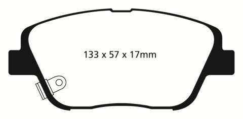 EBC 10-14 Hyundai Sonata 2.0 Turbo Yellowstuff Front Brake Pads thumbnail 1