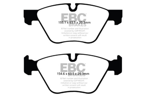 EBC 11+ BMW 528 2.0 Turbo (F10) Greenstuff Front Brake Pads thumbnail 2