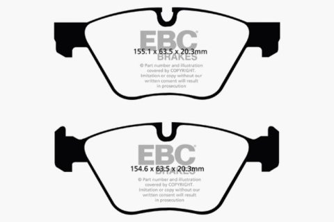 EBC 11+ BMW 528 2.0 Turbo (F10) Redstuff Front Brake Pads thumbnail 6