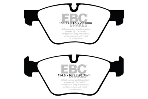 EBC 11+ BMW 528 2.0 Turbo (F10) Redstuff Front Brake Pads thumbnail 7