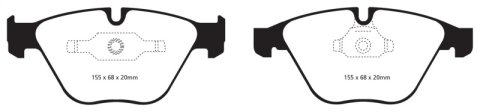 EBC 11+ BMW Z4 3.0 Twin Turbo iS (E89) Greenstuff Front Brake Pads thumbnail 1