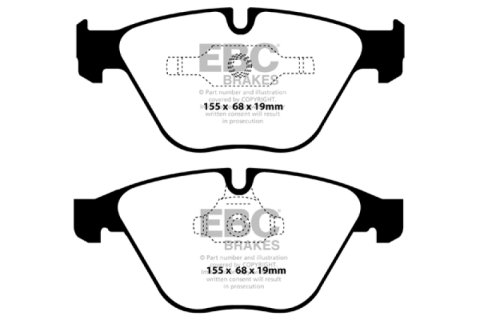 EBC 11+ BMW Z4 3.0 Twin Turbo iS (E89) Greenstuff Front Brake Pads thumbnail 3