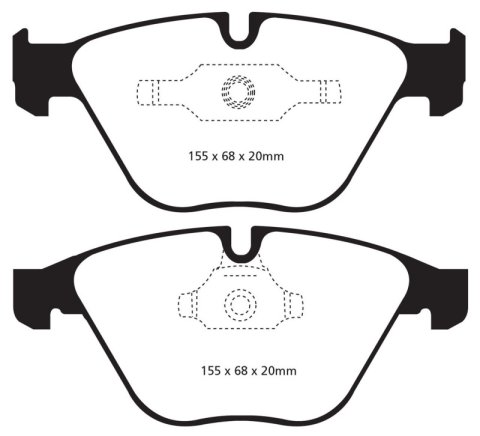 EBC 11+ BMW Z4 3.0 Twin Turbo iS (E89) Yellowstuff Front Brake Pads thumbnail 1