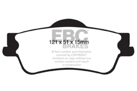 EBC 11+ Chevrolet Caprice 3.6 Ultimax2 Rear Brake Pads thumbnail 2