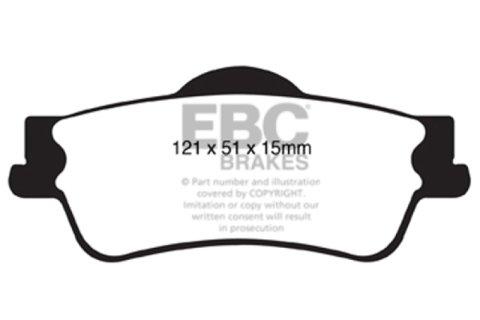 EBC 11+ Chevrolet Caprice 3.6 Ultimax2 Rear Brake Pads thumbnail 3
