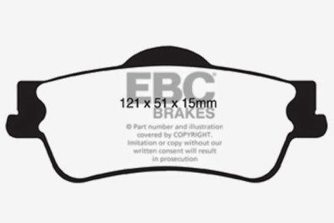 EBC 11+ Chevrolet Caprice 3.6 Ultimax2 Rear Brake Pads thumbnail 4