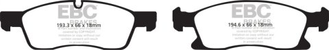 EBC 11+ Dodge Durango 3.6 Greenstuff Front Brake Pads thumbnail 1