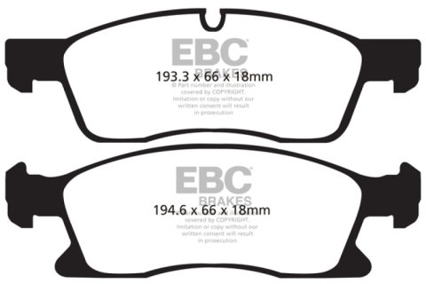EBC 11+ Dodge Durango 3.6 Greenstuff Front Brake Pads thumbnail 4