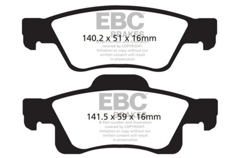 EBC 11+ Dodge Durango 3.6 Greenstuff Rear Brake Pads thumbnail 1
