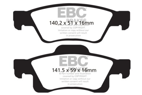 EBC 11+ Dodge Durango 3.6 Greenstuff Rear Brake Pads thumbnail 4