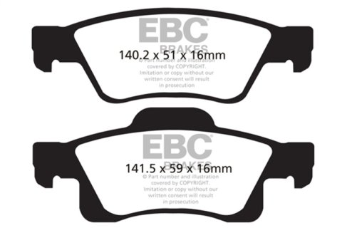 EBC 11+ Dodge Durango 3.6 Greenstuff Rear Brake Pads thumbnail 7