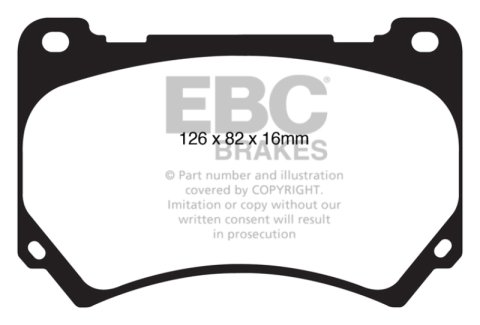 EBC 11+ Hyundai Equus 4.6 Greenstuff Front Brake Pads thumbnail 1