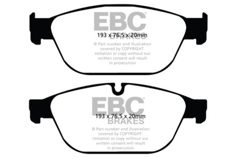 EBC 11-12 Audi A8 Quattro 3.0 Supercharged Greenstuff Front Brake Pads thumbnail 3
