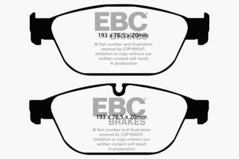 EBC 11-12 Audi A8 Quattro 3.0 Supercharged Greenstuff Front Brake Pads thumbnail 4