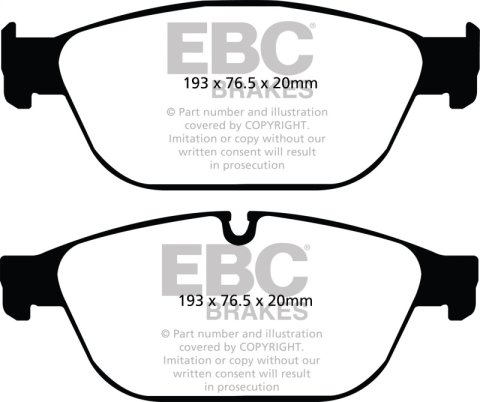 EBC 11-12 Audi A8 Quattro 3.0 Supercharged Yellowstuff Front Brake Pads thumbnail 1