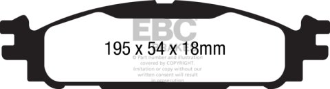 EBC 11-12 Ford Flex 3.5 Greenstuff Front Brake Pads thumbnail 3