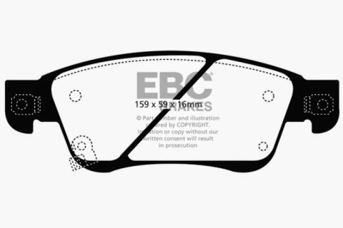 EBC 11-13 Infiniti G25 2.5 Greenstuff Front Brake Pads thumbnail 3