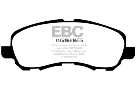 EBC 11-14 Chrysler 200 2.4 Ultimax2 Front Brake Pads thumbnail 3