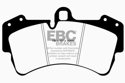 EBC 11-15 Audi Q7 3.0 Supercharged Extra Duty Front Brake Pads thumbnail 3