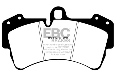 EBC 11-15 Audi Q7 3.0 Supercharged Yellowstuff Front Brake Pads thumbnail 5