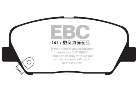 EBC 11-15 Kia Optima 2.0 Turbo Greenstuff Front Brake Pads thumbnail 2