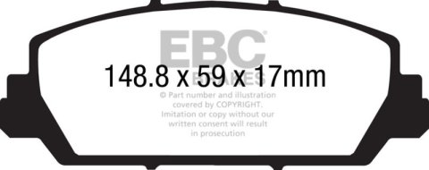EBC 12+ Acura RDX 3.5 Greenstuff Front Brake Pads thumbnail 3