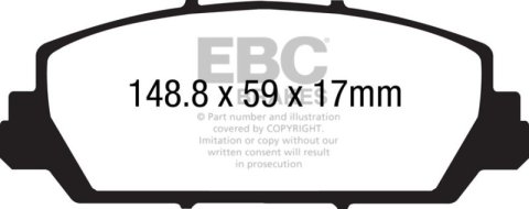 EBC 12+ Acura RDX 3.5 Greenstuff Front Brake Pads thumbnail 5