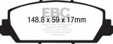 EBC 12+ Acura RDX 3.5 Redstuff Front Brake Pads thumbnail 4