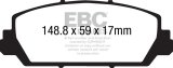 EBC 12+ Acura RDX 3.5 Redstuff Front Brake Pads thumbnail 6